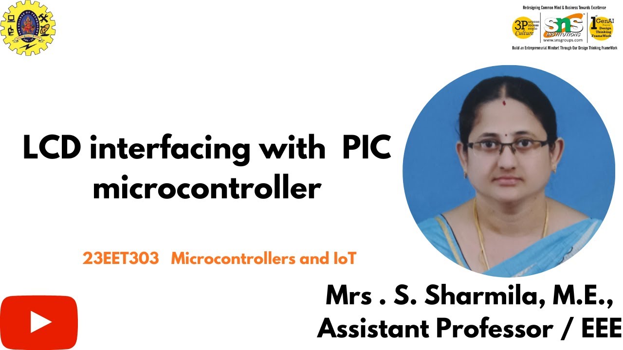 LCD Interfacing | Microcontrollers and IOT | SNS Institutions - YouTube