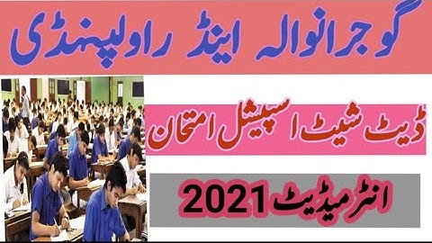 BISE Issues Gujranawala and Rwp inter Exam Date sheet 2021/ Inter exam date sheet 2021