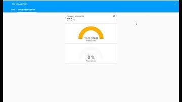 2. Мониторим температуру процессора и загруженность системы в Home Assistant.