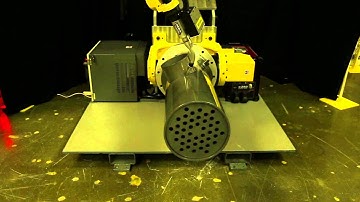 New FANUC Arc Welding Robot with Extra Long Arm Welds A Boiler Tube