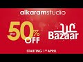 Alkaram studio   eid bazaar sale up to 50 off