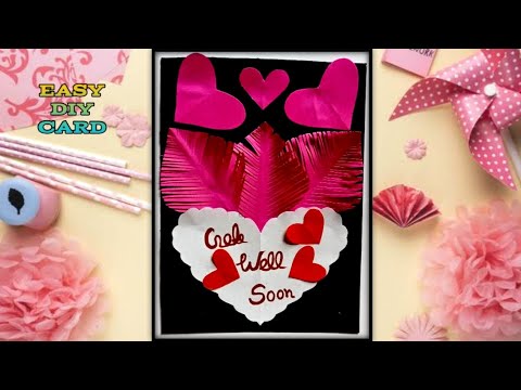 EASY GET WELL SOON CARD CRAFT FOR BEGINNERS || SIMPLE ART TUTORIALS ...
