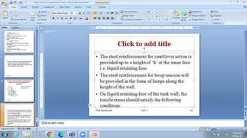 Approximate Method of Design of Circular Water Tank by Prof  Sanket Jain