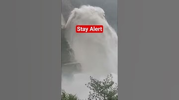 Dam gate open#himachal  #speed #dam #gate #open #water #amazing #emergency #shorts#yt #alarm#flood