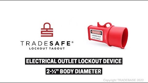 TRADESAFE Electrical Outlet Lockout Device – 2¼” Body Diameter