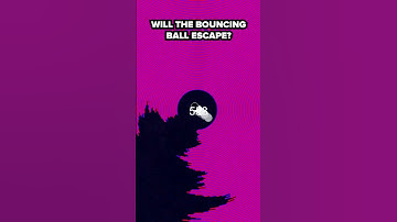 Can it escape? 🤔 #satisfyingvideo #physics #bouncingball