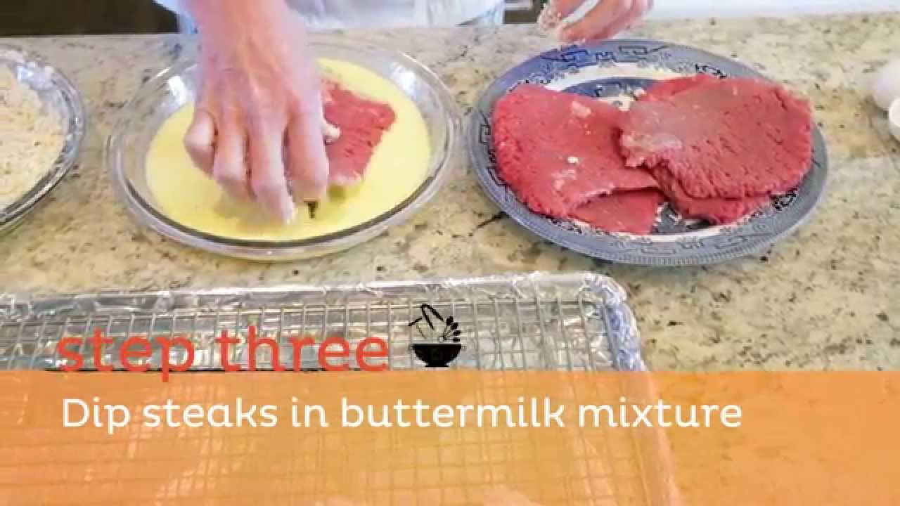 How to Make Chicken Fried Steak - Step 1 - YouTube