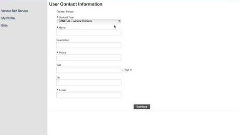 Vendor Self Service Video