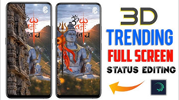 new 3D trending full screen status video editing alight Motion |3d behind object status Editing 3D
