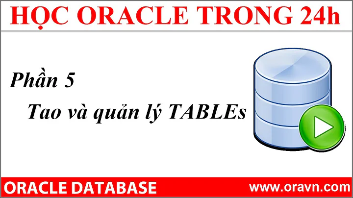 Oracle 24 giờ -PHẦN 5: Tạo và quản lý Tables