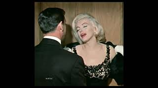 Marilyn Monroe and Yves Montand making love in a lift. 