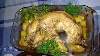 Кролик в духовке с майонезом, яблоками и картофелем. Кролик в духовке с майонезом, яблоками и картофелем.