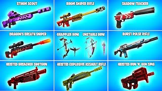 Evolution of All Fortnite Exotic Weapons & Items (Chapter 2- Chapter 4)