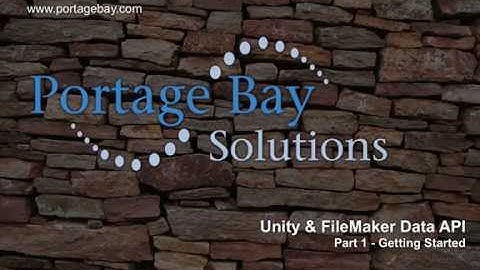 Unity and FileMaker data API video 1 of 3