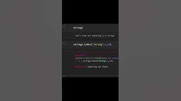 Python: find the index of substring #shorts