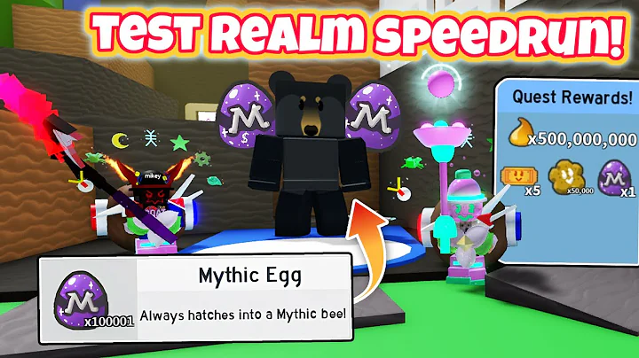 I Speedrun The Bee Swarm Simulator Test Realm VS #1 Bee Swarm Player!