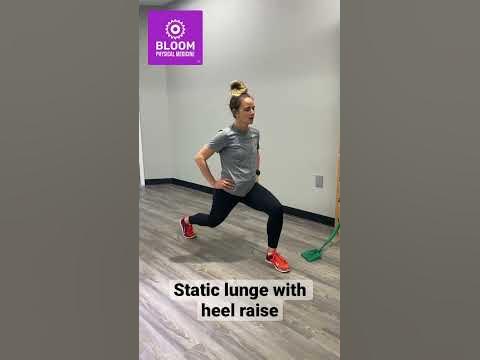 Static lunge with heel raise - YouTube