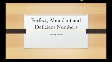 Perfect, Deficient and Abundant numbers
