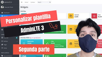 03 - Cómo personalizar la plantilla AdminLTE 3 integrada en Laravel 7. Parte 02
