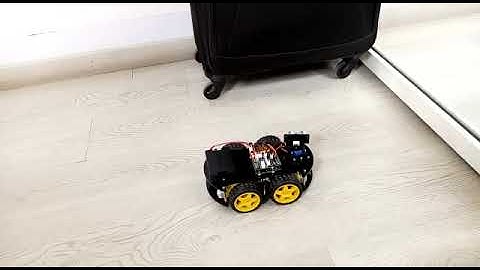 Obstacle avoidance with an ultrasonic sensor.