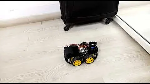 Obstacle avoidance with an ultrasonic sensor.