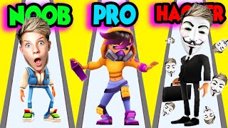 Can We Go NOOB to PRO to HACKER in SUBWAY SURFERS?! Prezley