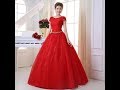 latest designer red color party wear gown dresses 2018 for girls latest gown / By Saba Iqbal 👩‍🏫