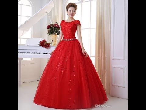 latest designer red color party wear 
