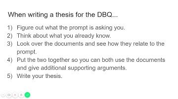 DBQ-Thesis and Contextualization