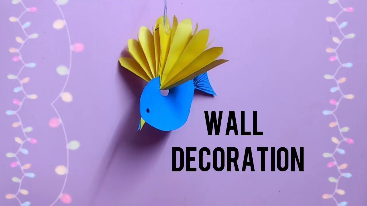 DIY Wall  Decoration  Hanging Birds  Paper  Birds  Tutorial 