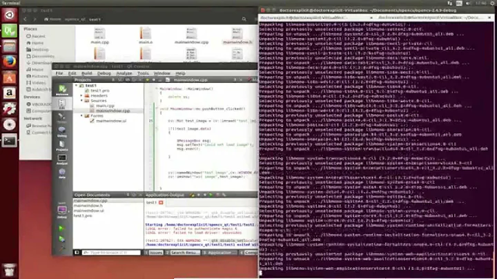 Compilation and installation of opencv to work with QT on Ubuntu!