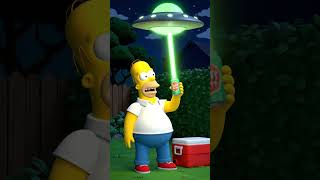 Homer meets aliens #funny #simson #ai