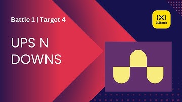 CSSBattles | Battle 1 | Target 4 - Ups N Downs | Using Single Div | Generic Approach