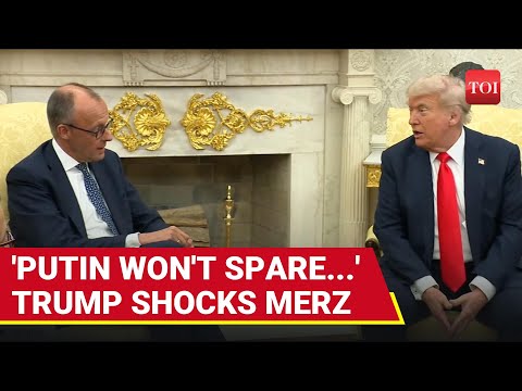 FULL: 'Putin WON'T Spare Ukraine': Trump Shocks Germany's Merz; 'Let Russia-Ukraine Fight' | Watch