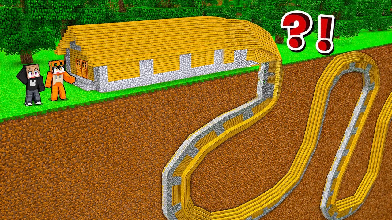 KITA MENEMUKAN RUMAH VILLAGER YANG SANGAT PANJANG DI MINECRAFT!!