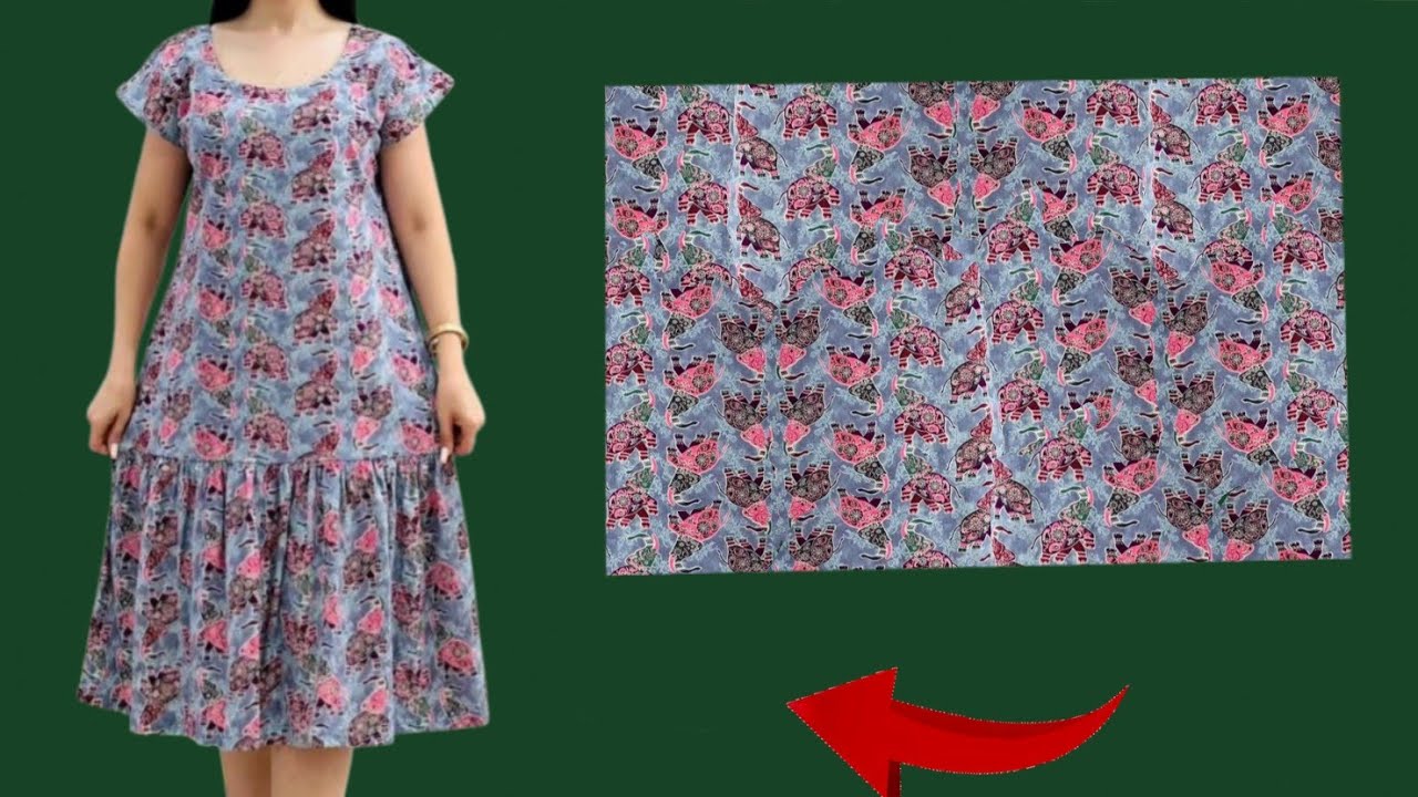 ✅ The easiest way to sew a stylish dress💃Sew  a Beautiful Dress in 10 minutes So Easy Pattern✂️