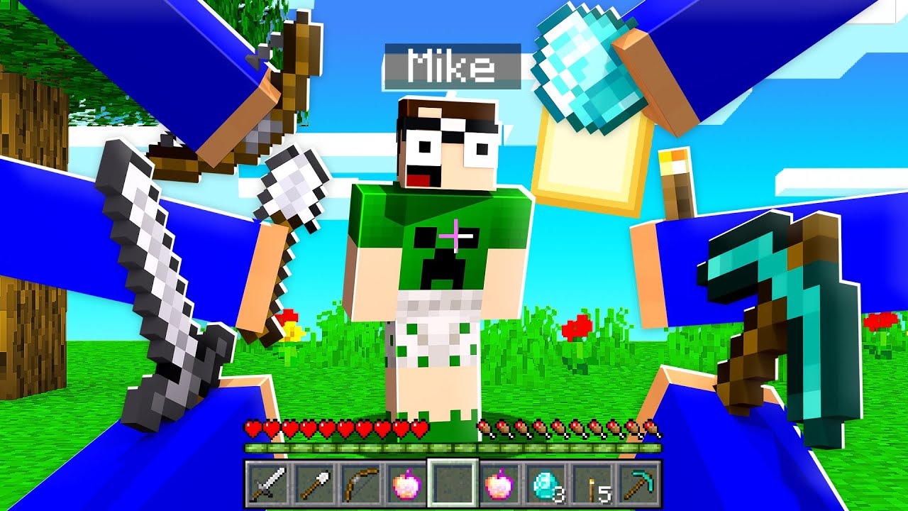 como é JOGAR MINECRAFT com 6 BRAÇOS?! 💪🏼