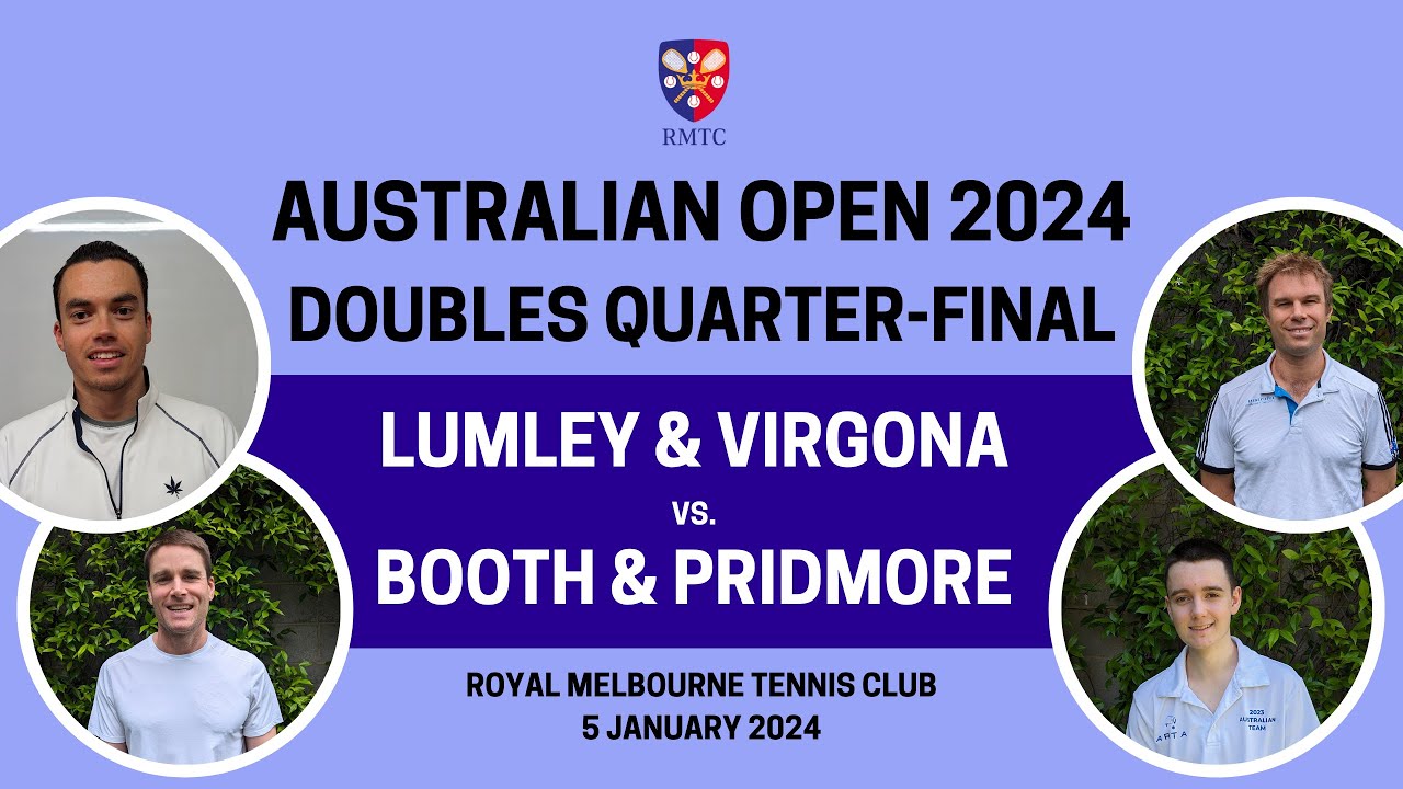 2024 Australian Open Doubles First Round J Lumley/S Virgona (1) v K