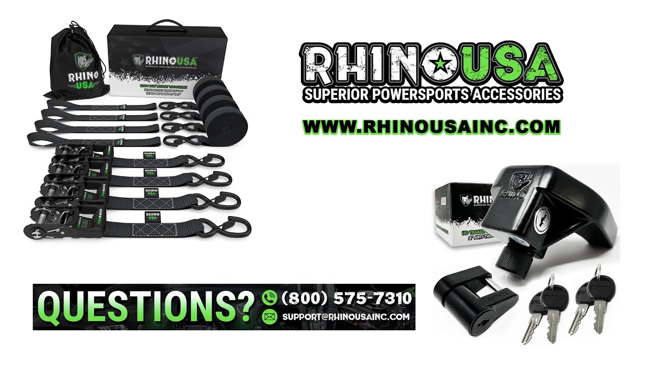 Rhino USA's Ratchet Straps and Trailer Coupler Lock Kits 