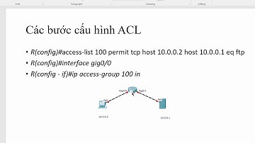 [CCNA Security] Cấu hình danh sách điều khiển truy cập ACL - bài 1