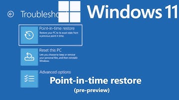 Windows 11: Point-in-time restore first look (pre-preview demo)