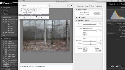 Watermarking Images in Lightroom