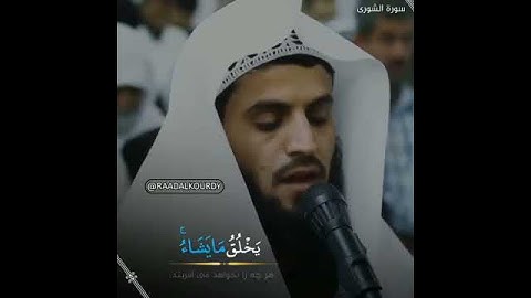 سورة شورى - رعد الكردي"لله ملك السماوات والارض يخلق مايشاء يهب لمن يشاء إناثا ويهب لمن يشاء الذكور"