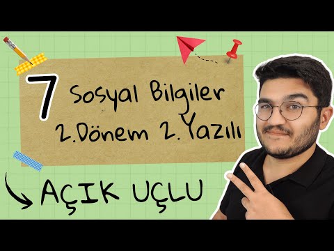 7.Sınıf Sosyal Bilgiler 2.Dönem 2.Yazılı