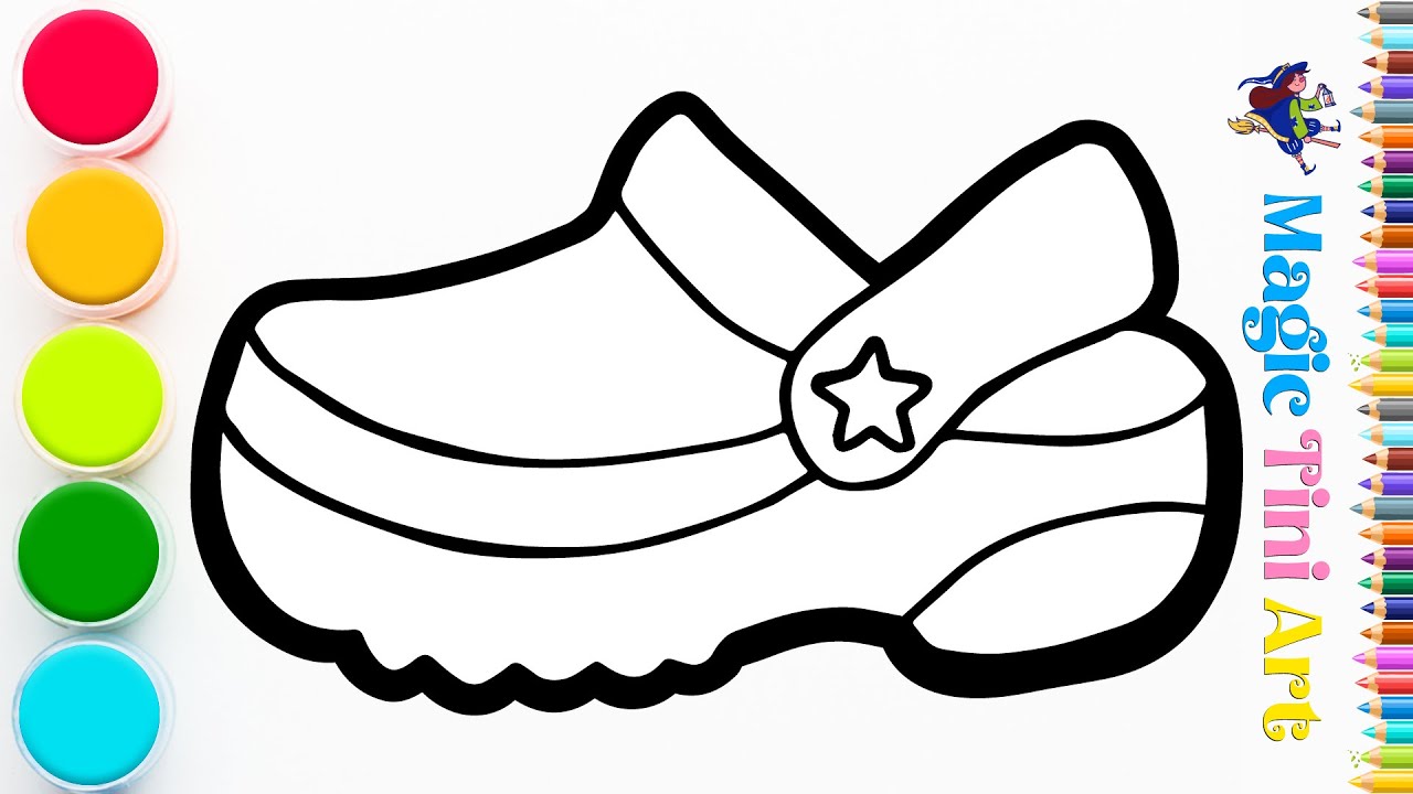 Как нарисовать сандалии Crocs | Пошаговая инструкция