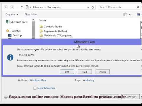 Vídeo: Como Salvar Uma Macro