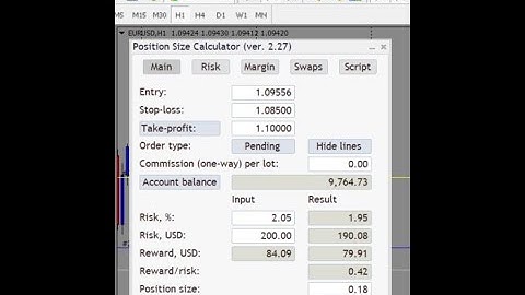 Free Position Size Calculator, Download it today