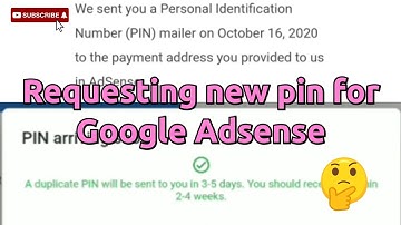 How to request new pin for Google Adsense | Tutorial