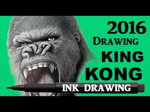 Drawing KING KONG - YouTube