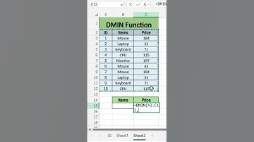 📉 How to Use DMIN in Excel – Get the Minimum Value Based on Criteria!